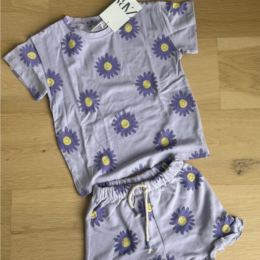 Zara Kids Purple Floral Set